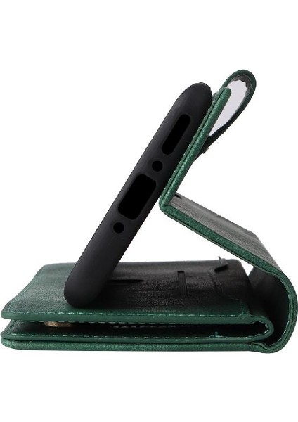 Oneplus 7t Pro Için Kılıf Kart Tutucu Manyetik Deri Fermuar Cüzdan Kapak (Yurt Dışından)