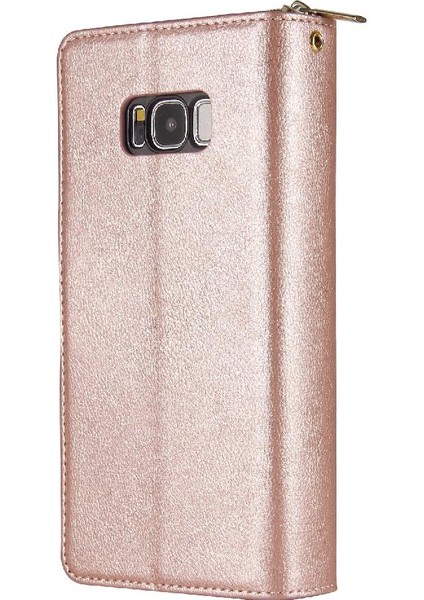 Samsung Galaxy S8 Fermuar Cep Cüzdan Kılıf 9 Kart Yuvaları ile (Yurt Dışından) fırsatları