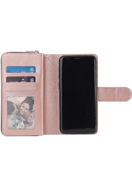 Samsung Galaxy S9 Cüzdan Durumda 9 Kart Yuvaları Kart Tutucu ile Flip (Yurt Dışından) indirimleri