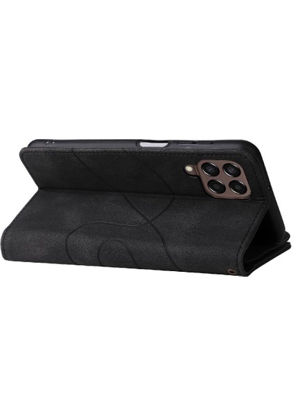 Samsung Galaxy M33 5g Iki Renkli Dikiş Kickstand Koruyucu Kılıf (Yurt Dışından)