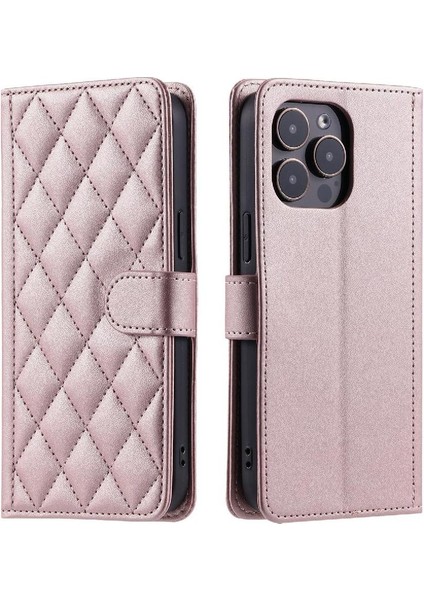 Telefon Kılıfı Için iphone 14 Pro Manyetik El Kayışı Kafes Flip Folio Kart (Yurt Dışından)