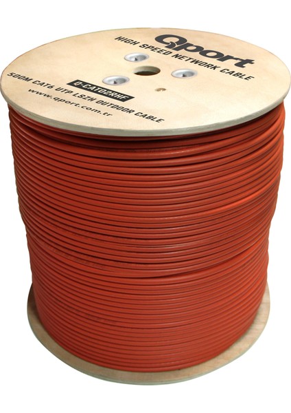 Q-CATO2RHF 500 M Cat6 Outdoor Lszh (Halogen Free) 23AWG 0.58MM Kablo