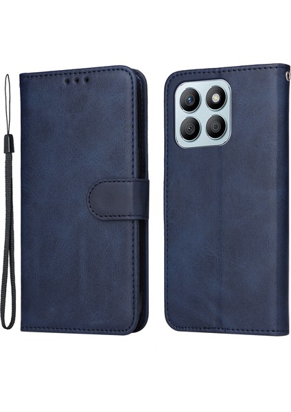 Honor X8B 4g Buzağı Dokusu Deri Kasa Fotoğraf Slot Cüzdan Telefon Kapağı (Yurt Dışından)