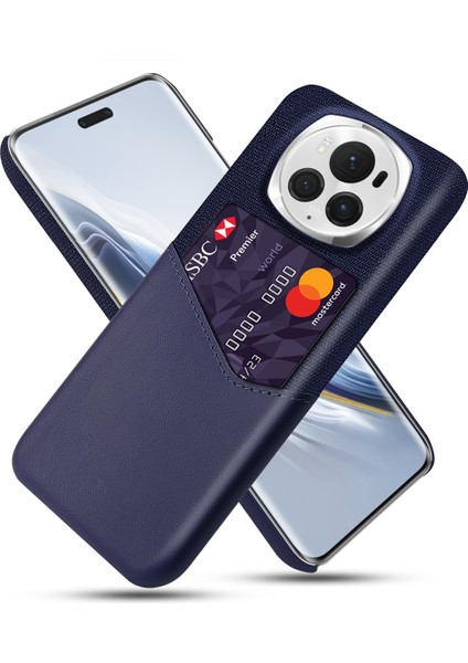 Honor Magic6 Pro 5g Kumaş Doku Telefon Kapağı Kart Tutucu ile (Yurt Dışından)