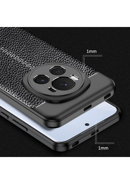 Honor Magic6 5g Tpu Case Litchi Doku Telefon Geri Kapak Koruyucu (Yurt Dışından) modelleri