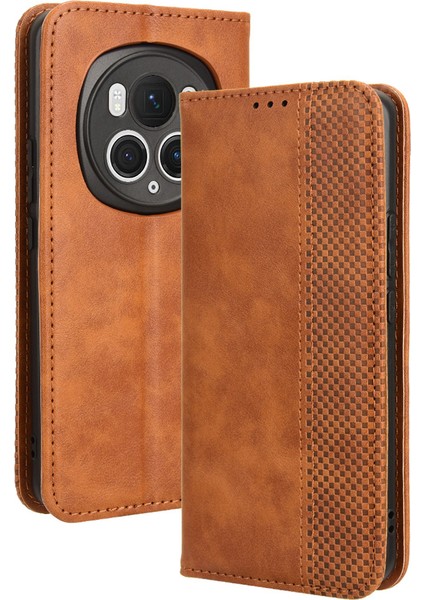 Honor Magic6 Pro 5g Manyetik Baskılı Mozaik Sınır Telefon Cüzdan Kapağı (Yurt Dışından)