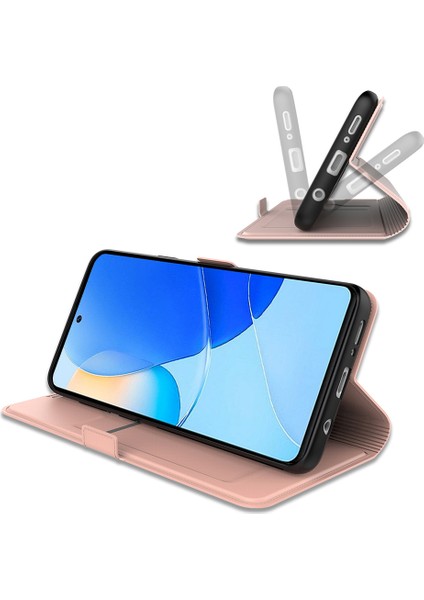 Honor 100 5g Manyetik Telefon Kasası Çizik Geçirmez Deri Kart Yuvaları Flip Folio Stand Cover (Yurt Dışından)