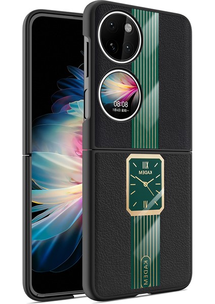 Huawei P50 Pocket Shell Pu+Akrilik+Tpu Cep Telefonu Kılıfı (Yurt Dışından)