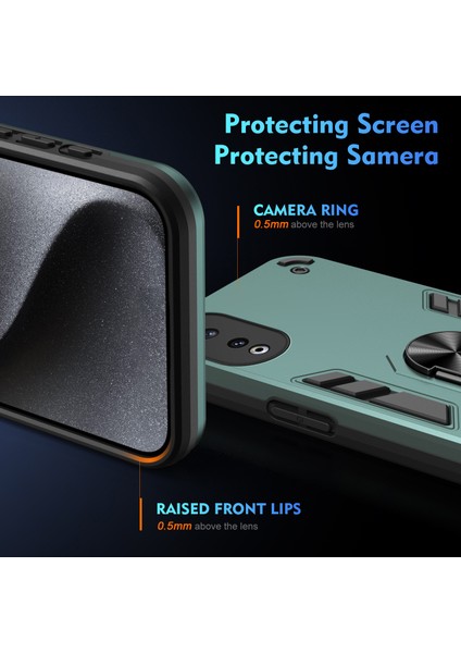 Honor 90 Kabuk Dönen Yüzük Kickstand Damla Dirençli Arka Kapak Pc+Tpu Kılıf (Yurt Dışından) fırsatları