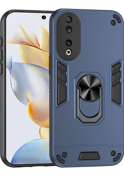 Honor 90 Kabuk Dönen Yüzük Kickstand Damla Dirençli Arka Kapak Pc+Tpu Kılıf (Yurt Dışından)