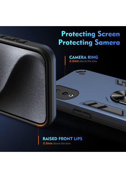 Honor 90 Kabuk Dönen Yüzük Kickstand Damla Dirençli Arka Kapak Pc+Tpu Kılıf (Yurt Dışından) fırsatları