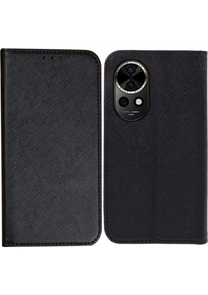 Huawei Nova 12 5g Manyetik Otomatik Kapatma Şok Geçirmez Deri Kapak Cüzdan (Yurt Dışından)