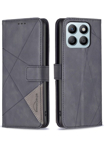 Honor X8B 4g Baskılı Geometrik Çizgi Cüzdan Telefon Kılıfı (Yurt Dışından)
