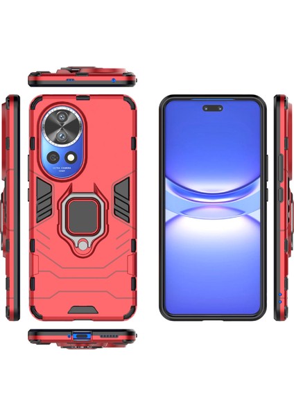 Huawei Nova 12 Pro 5g Yüzük Kickstand Pc Tpu Damla Geçirmez Telefon Kapağı (Yurt Dışından)