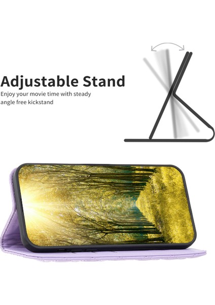 Honor X8B 4g Stand Manyetik Pu Deri Rhombus Izgara Telefon Kapağı (Yurt Dışından)