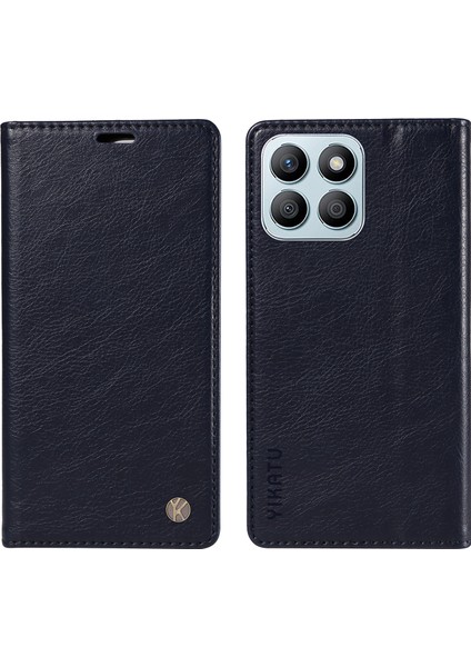 Honor X8B 4g Manyetik Kasa Litchi Doku Standı Telefon Kapağı (Yurt Dışından)