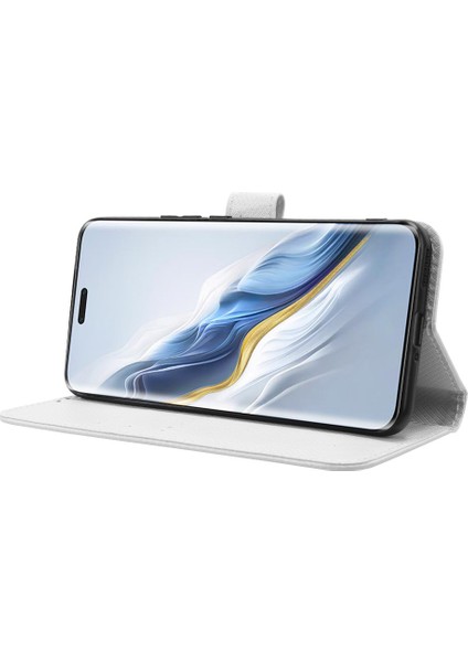 Honor Magic6 Pro 5g Kabuk Deri Elmas Doku Telefon Kapağı Cüzdan Kılıfı (Yurt Dışından)