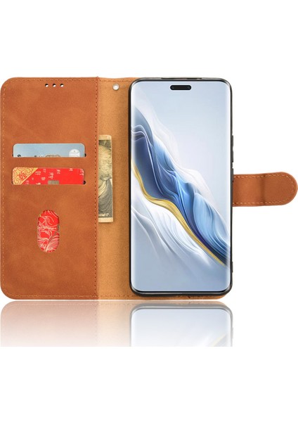 Honor Magic6 Pro 5g Cilt Dokunuşu Deri Kasa Cüzdan Folio Flip Telefon Kapağı (Yurt Dışından)