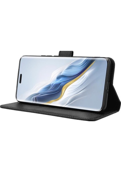 Honor Magic6 Pro 5g Kabuk Deri Elmas Doku Telefon Kapağı Cüzdan Kılıfı (Yurt Dışından)