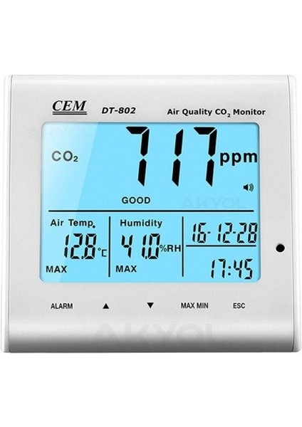 Cem DT-802 Hava Kalitesi Ölçüm Cihazı ve Karbondioksit Ölçer fiyatları