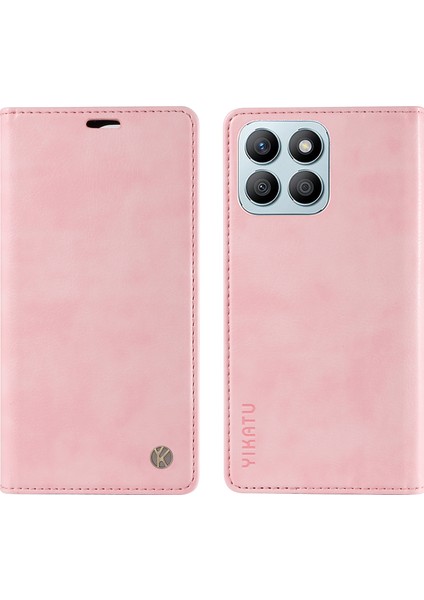 Honor X8B 4g Manyetik Kasa Litchi Doku Standı Telefon Kapağı (Yurt Dışından)