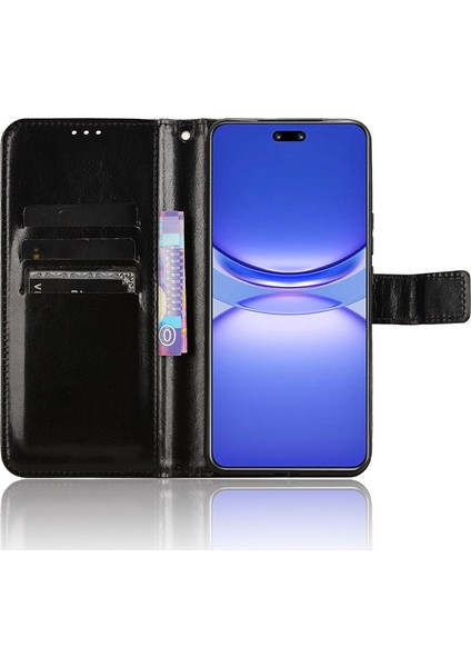 Huawei Nova 12 5g Manyetik Toka Deri Cüzdan Desteği Stand Anti-Fall Kapak (Yurt Dışından)