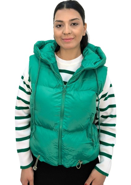 Kapüşonlu Şişme Yelek - Kısa Model