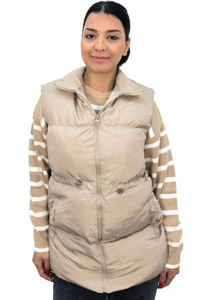 Beli Lastikli Şişme Yelek - Uzun Model