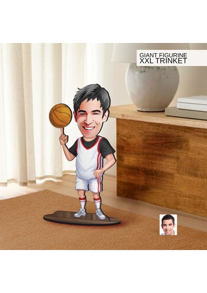 Kişiye Özel Basketbol Karikatürlü Büyük Boy Ahşap Biblo-1, Arkadaşa Hediye , Sevgiliye Hediye, Kişiye Özel Biblolar fiyatları