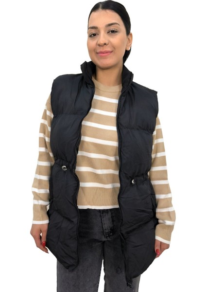 Beli Lastikli Şişme Yelek - Uzun Model