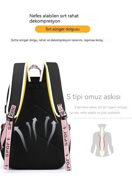 USB Bağlantısı Noktalı Koreli Genç Yıldızlı Gökyüzü Sırt Çantası Okul Çantası2 (Yurt Dışından)