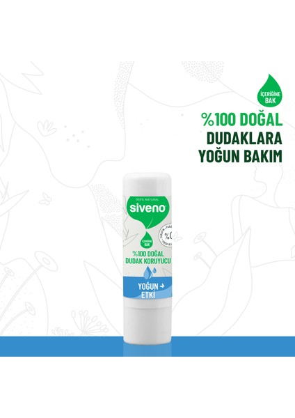 %100 Doğal Dudak Koruyucu Yoğun Etki Bitkisel Lipbalm Krem Nemlendirici Parlatıcı Onarıcı 6 G