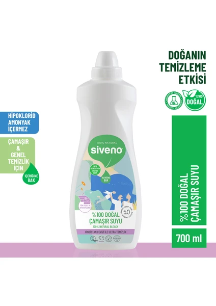 %100 Doğal Çamaşır Suyu Bitkisel Lavanta Çay Ağacı Tüm Yüzey Ve Kumaşlarda 700 ml