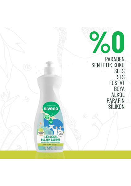 %100 Doğal Bulaşık Sabunu Bitkisel Elde Bulaşık Sabunu Nemlendirici Vegan 500 ml