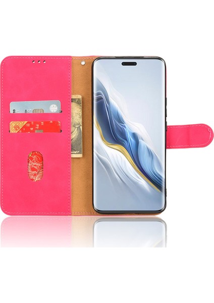 Honor Magic6 Pro 5g Cilt Dokunuşu Deri Kasa Cüzdan Folio Flip Telefon Kapağı (Yurt Dışından)