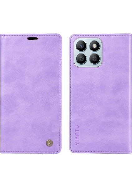 Honor X8B 4g Manyetik Kasa Litchi Doku Standı Telefon Kapağı (Yurt Dışından)