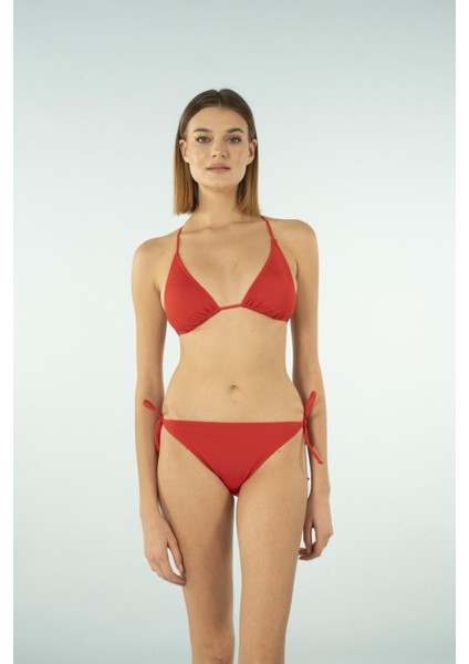 Üçgen Ipli Bikini Takımı - Bordo