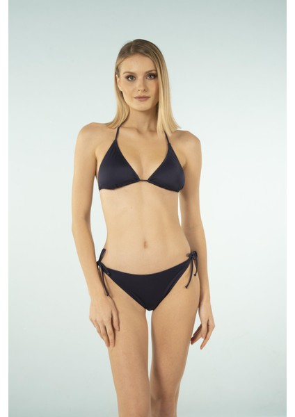 Üçgen Ipli Bikini Takımı - Lacivert