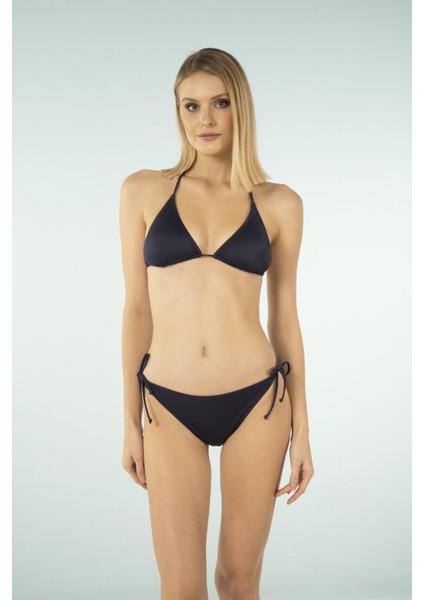 Üçgen Ipli Bikini Takımı - Lacivert