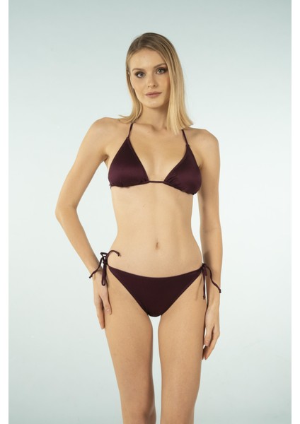 Üçgen Ipli Bikini Takımı - Mürdüm fiyatları