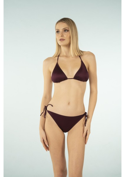 Üçgen Ipli Bikini Takımı - Mürdüm modelleri