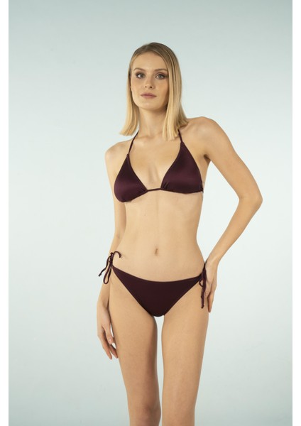 Üçgen Ipli Bikini Takımı - Mürdüm fırsatları