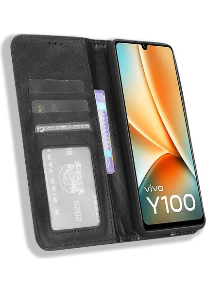 Vivo Y100 5g Manyetik Kapatma Pu Deri Cüzdan Için Kılıf (Yurt Dışından) fırsatları