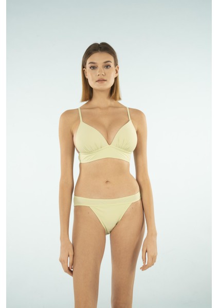 Bantlı Ip Askılı Kaplı Bikini Takımı - Yeşil