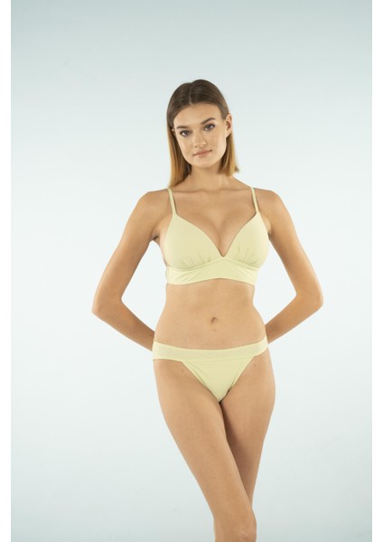 Bantlı Ip Askılı Kaplı Bikini Takımı - Yeşil