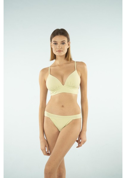 Bantlı Ip Askılı Kaplı Bikini Takımı - Yeşil