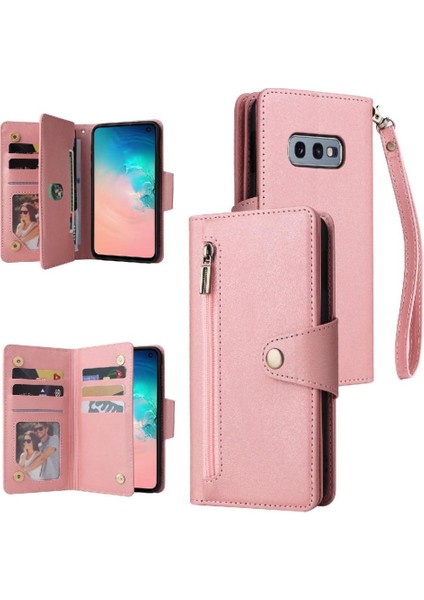 Samsung Galaxy S10E Fermuar Cüzdan Kapak Kart Tutucu El ile (Yurt Dışından)