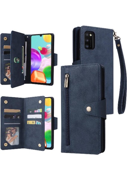 Samsung Galaxy Için Kılıf El Kayışı Manyetik Deri ile Card Kart Tutucu (Yurt Dışından)