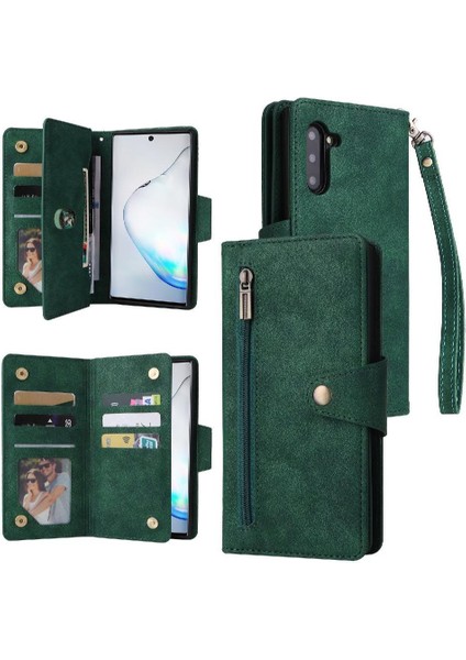 Samsung Galaxy Not 10 Için Kılıf Kart Tutucu Fermuar Cüzdan Kapak ile El (Yurt Dışından)