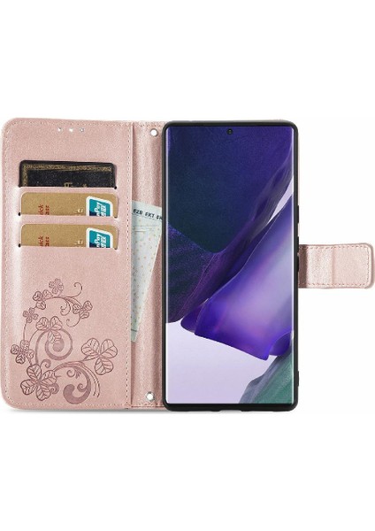 Samsung Galaxy S22 Ultra Flip Kapak Dört Yapraklı Yonca Deri Kılıf (Yurt Dışından) fırsatları